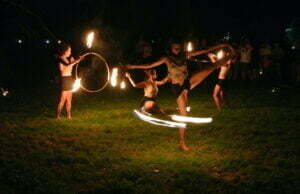 Fireshow podczas Art-Pikniku