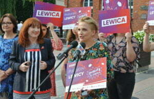 Posłanki Lewicy na Placu Wolności