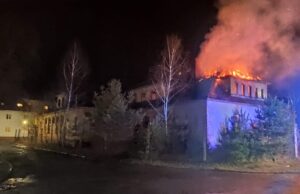 Pożar poniemieckiej stołówki w Bornem Sulinowie