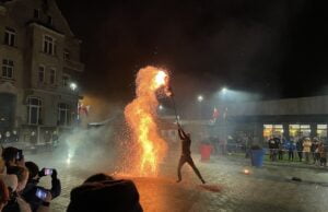 Święto Niepodległości w Bobolicach – Taniec ognia