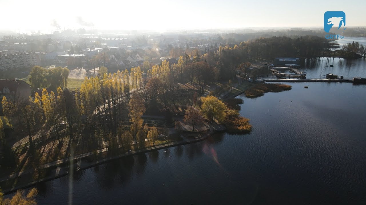 Mroźny poranek w Szczecinku – nagranie z drona – 09.11.2021