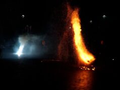 Taniec ognia (fireshow) – finał Święta Niepodległości w Bobolicach