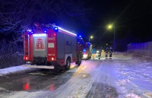 Pożar poddasza w Parsęcku