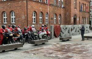 Motomikołaje na Placu Wolności