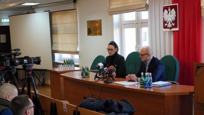 Konferencja prasowa wiceminister M. Golińskiej i starosty K. Lisa
