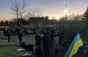 Manifestacja poparcia dla Ukrainy w Białym Borze