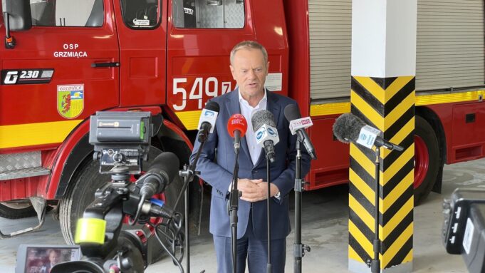 Donald Tusk w OSP Grzmiąca