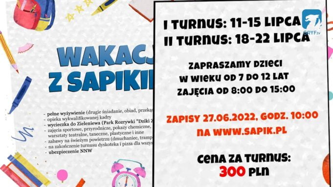 SAPiK zaprasza na półkolonie
