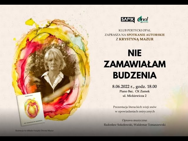 Nie zamawiałem budzenia – spotkanie autorskie Krystyny Mazur
