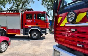 Ogień na nasypie kolejowym