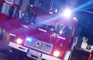 Nocny pożar na terenie Kronospan.