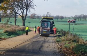 Trwają prace na drodze z Juchowa do Radacza