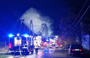 Ogromny pożar domu w gminie Barwice