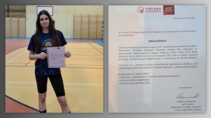 Siatkarka Gryfa na zgrupowaniu kadry