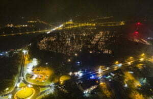 Szczecinecki cmentarz z lotu ptaka