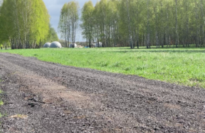 Gwda Wielka z nowym fragmentem drogi