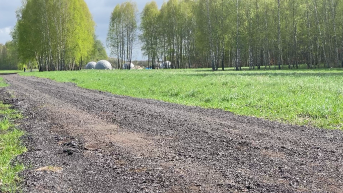 Gwda Wielka z nowym fragmentem drogi