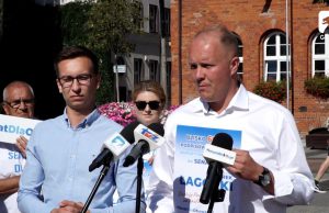 Konferencja prasowa Marka Łagockiego