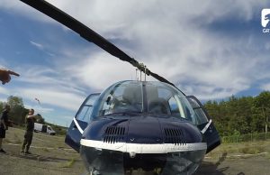 Przelot patrolowy śmigłowcem RDLP Szczecinek