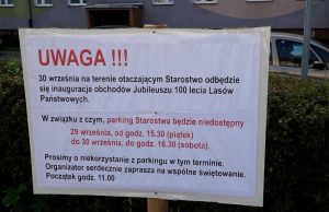 Zamknięcie parkingu przy starostwie