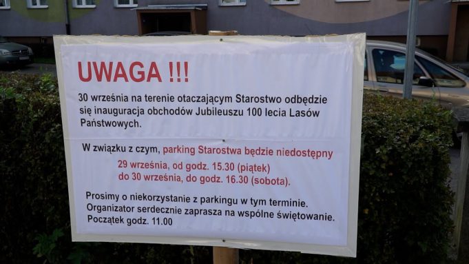 Zamknięcie parkingu przy starostwie
