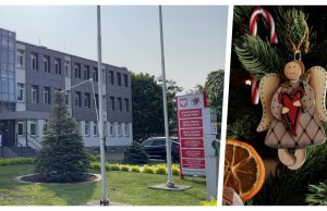 Świąteczne ozdoby i wypieki w budynku Urzędu Gminy