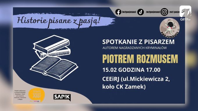 Pasjonauci zapraszają na spotkanie z pisarzem