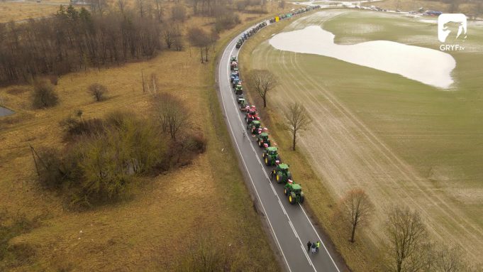 Protest Rolników na DK11