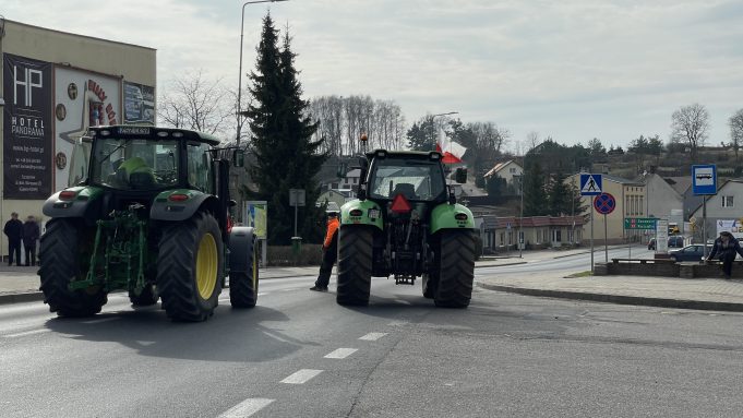 Protest rolników w Białym Borze