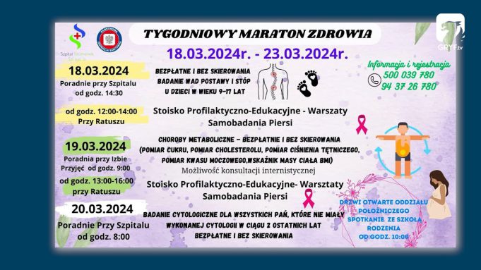 Tygodniowy Maraton Zdrowia – zaproszenie