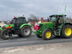 Protest rolników w Białym Borze