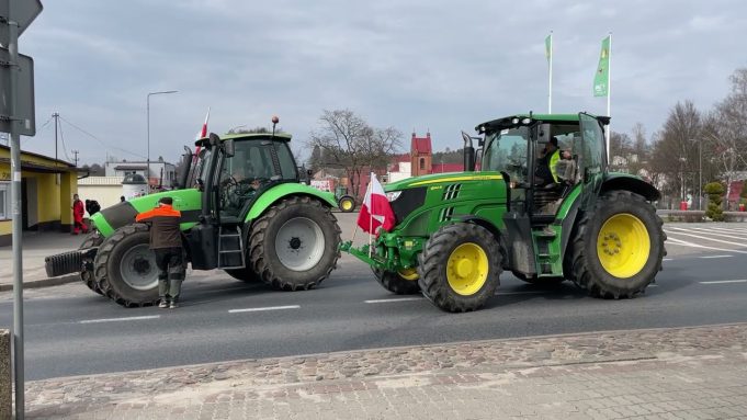 Protest rolników w Białym Borze