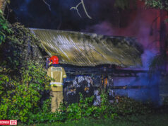 Groźny pożar na Szczecińskiej w Szczecinku