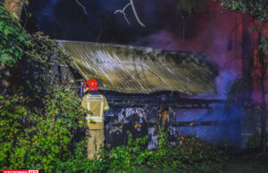 Groźny pożar na Szczecińskiej w Szczecinku