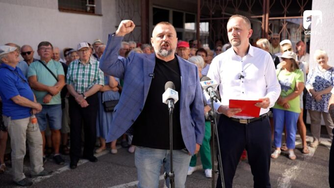 Protest pod siedzibą Szczecineckiej Spółdzielni Mieszkaniowej