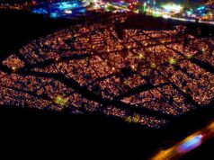 Szczecinecki cmentarz  dniem i nocą oraz z ziemi i powietrza