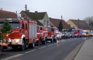 Strażacki Konwój Świętego Mikołaja w Łubowie