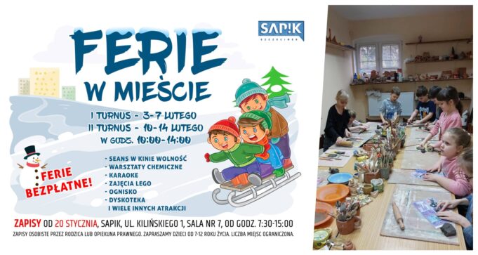 Ruszają zapisy na ferie z SAPiK