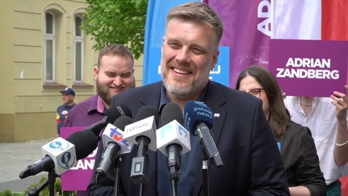 Adrian Zandberg w Szczecinku