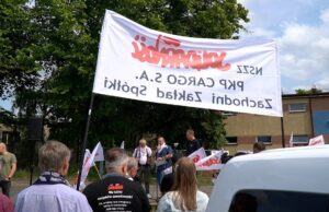 Protest pracowników PKP Cargo w Szczecinku