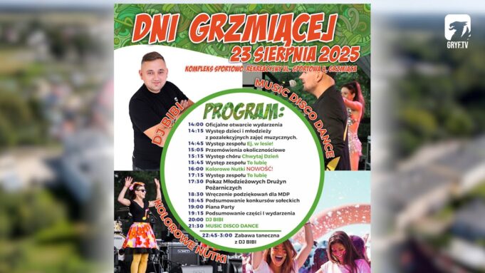 Zapraszamy na Dni Grzmiącej – 2025