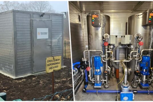 Kontenerowa stacja uzdatniania wody przy szczecineckim szpitalu