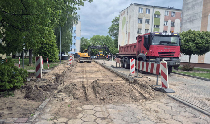 Wiekowa uliczka w remoncie