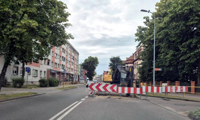 Utrudnienia na ul. Kościuszki w Szczecinku